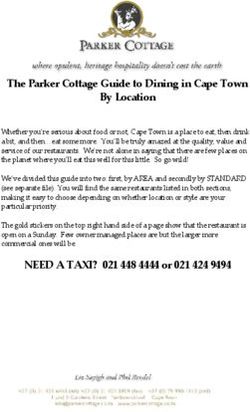 The Parker Cottage Guide to Dining in Cape Town By Location