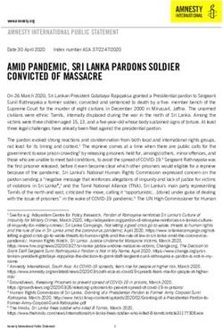 AMID PANDEMIC, SRI LANKA PARDONS SOLDIER CONVICTED OF MASSACRE - Amnesty International