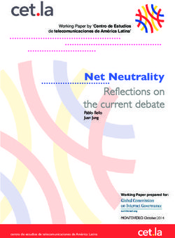 Net Neutrality Reflections on the current debate - Working Paper by 'Centro de Estudios de telecomunicaciones de Am&eacute;rica Latina'