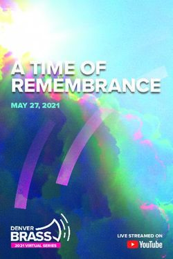 A TIME OF REMEMBRANCE - MAY 27, 2021 - LIVE STREAMED ON - Denver Brass
