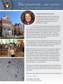 Your generosity...our service - Adrian Dominican Sisters