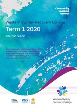 Term 1 2020 Western Sydney Recovery College - Our mission is to educate and inspire the broader community about mental health, to facilitate ...