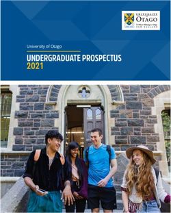 UNDERGRADUATE PROSPECTUS 2021 - University of Otago