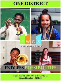 ONE DISTRICT - ENDLESS POSSIBILITIES FORT WAYNE COMMUNITY SCHOOLS