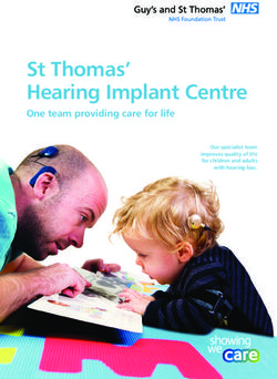 St Thomas' Hearing Implant Centre - One team providing care for life Our specialist team improves quality of life for children and adults with ...