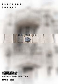 CONTENTIOUS COMMENTARY - A REVIEW FOR LITIGATORS MARCH 2020