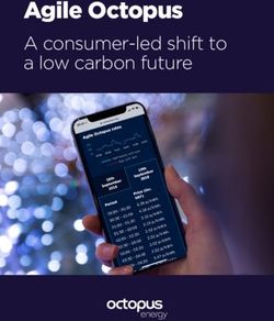 Agile Octopus A consumer-led shift to a low carbon future - Octopus Energy