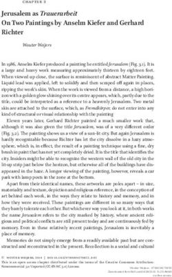 Jerusalem as Trauerarbeit On Two Paintings by Anselm Kiefer and Gerhard Richter - Brill