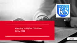 Applying to Higher Education Entry 2021