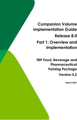 Companion Volume Implementation Guide Release 8.0 Part 1: Overview and Implementation - FBP Food, Beverage and Pharmaceutical Training Package ...