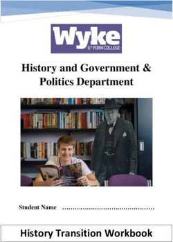 History Transition Workbook - History and Government & Politics Department - Student Name