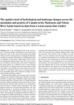 The spatial extent of hydrological and landscape changes across the mountains and prairies of Canada in the Mackenzie and Nelson River basins ...