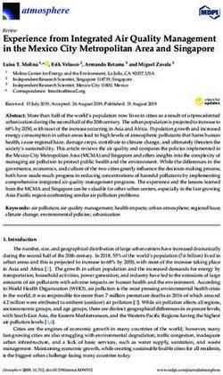 Experience from Integrated Air Quality Management in the Mexico City Metropolitan Area and Singapore - Mdpi