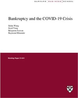 Bankruptcy and the COVID-19 Crisis - Jialan Wang Jeyul Yang Benjamin Iverson Raymond Kluender - Harvard Business School