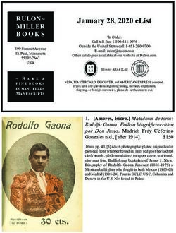 January 28, 2020 eList - Rulon-Miller Books