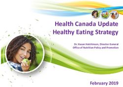Health Canada Update Healthy Eating Strategy - February 2019 Dr. Hasan Hutchinson, Director General Office of Nutrition Policy and Promotion ...
