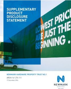 SUPPLEMENTARY PRODUCT DISCLOSURE STATEMENT - NEWMARK HARDWARE PROPERTY TRUST NO.1 ARSN 161 274 111 - Hewison ...