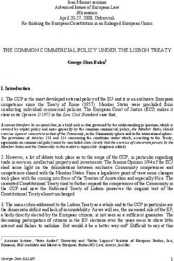THE COMMON COMMERCIAL POLICY UNDER THE LISBON TREATY