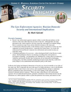 The Law Enforcement Agencies: Russian Domestic Security and International Implications