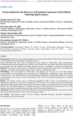 Factors Related to the Recovery of Functional Autonomy of the Elderly Following Hip Fractures