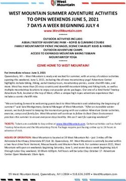 WEST MOUNTAIN SUMMER ADVENTURE ACTIVITIES TO OPEN WEEKENDS JUNE 5, 2021 7 DAYS A WEEK BEGINNING JULY 4