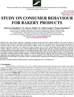STUDY ON CONSUMER BEHAVIOUR FOR BAKERY PRODUCTS