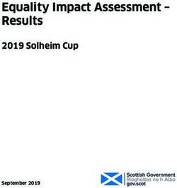 Equality Impact Assessment - Results - 2019 Solheim Cup - September 2019
