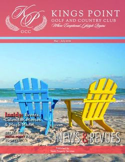 News & Revues Inside: Events, Calendar, Movies & Much More! - Kings Point Delray