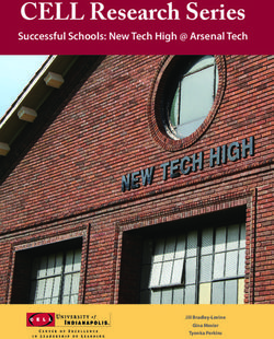 CELL Research Series Successful Schools: New Tech High @ Arsenal Tech - Jill Bradley-Levine