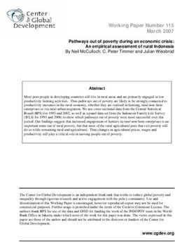 Working Paper Number 115 March 2007 Pathways out of poverty during an economic crisis: An empirical assessment of rural Indonesia