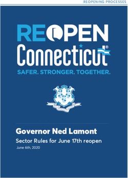 Governor Ned Lamont Sector Rules for June 17th reopen June 6th, 2020 - REOPENING PROCESSES - CT.gov