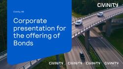 Corporate presentation for the offering of Bonds - Civinity, AB