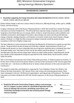 2021 Wisconsin Conservation Congress Spring Hearings Advisory Questions