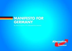 MANIFESTO FOR GERMANY - THE POLITICAL PROGRAMME OF THE ALTERNATIVE FOR GERMANY - AFD.DE
