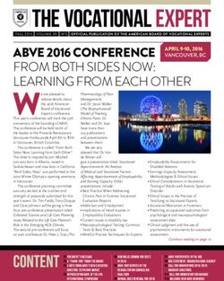 ABVE 2016 CONFERENCE FROM BOTH SIDES NOW: LEARNING FROM EACH OTHER - THE ...
