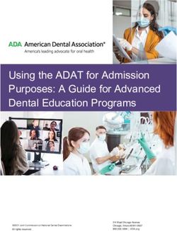 Using the ADAT for Admission Purposes: A Guide for Advanced Dental Education Programs