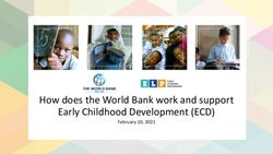 How does the World Bank work and support Early Childhood Development (ECD) - February 10, 2021 - Nurturing Care Framework for Early Childhood ...