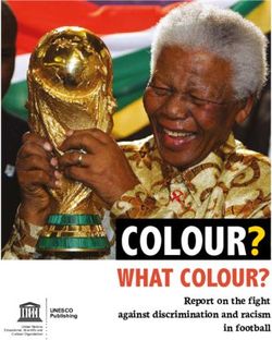 Colour? what colour? Report on the fight against discrimination and racism in football - Unesco