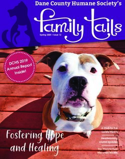 Fostering Hope and Healing - Dane County Humane Society's - Dane County ...