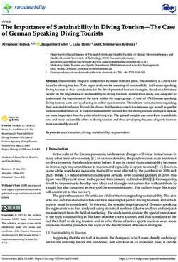 The Importance of Sustainability in Diving Tourism-The Case of German Speaking Diving Tourists