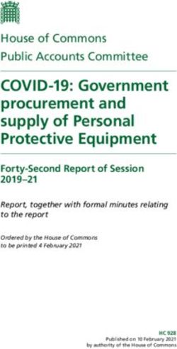 COVID-19: Government procurement and supply of Personal Protective Equipment - Committees