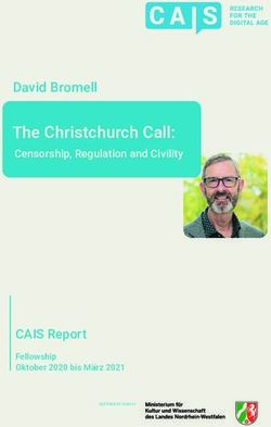 The Christchurch Call: Censorship, Regulation and Civility David Bromell