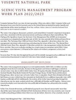 YOSEMITE NATIONAL PARK SCENIC VISTA MANAGEMENT PROGRAM WORK PLAN 2022/2023 - National Park Service