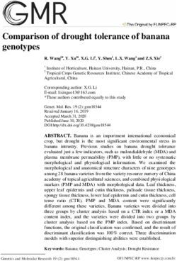 Comparison of drought tolerance of banana genotypes - DOI.org