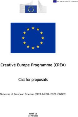 Creative Europe Programme (CREA) - Call for proposals Networks of European Cinemas (CREA-MEDIA-2021-CINNET)