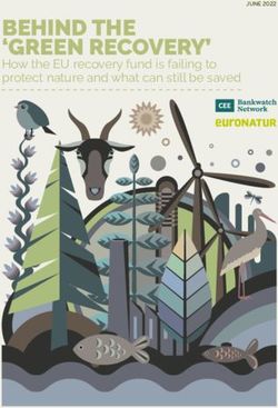BEHIND THE 'GREEN RECOVERY' - How the EU recovery fund is failing to protect nature and what can still be saved - EuroNatur