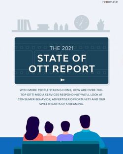STATE OF OTT REPORT THE 2021 - WITH MORE PEOPLE STAYING HOME, HOW ARE OVER-THE- TOP (OTT) MEDIA SERVICES RESPONDING? WE'LL LOOK AT - Resonate