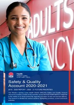 Safety & Quality Account 2020-2021 - DRAFT