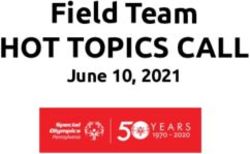 HOT TOPICS CALL Field Team - June 10, 2021 - Special Olympics ...