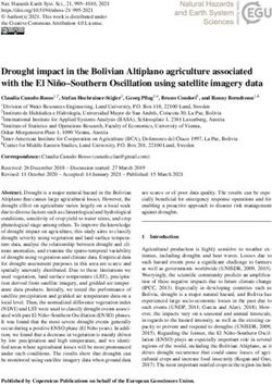 Drought impact in the Bolivian Altiplano agriculture associated with the El Niño-Southern Oscillation using satellite imagery data
